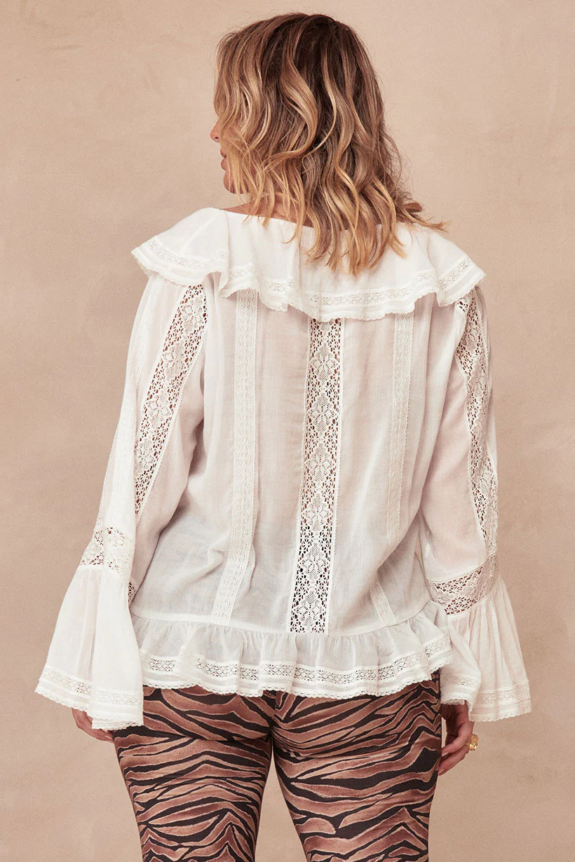 Fleur Lace Frill Blouse - Image 11