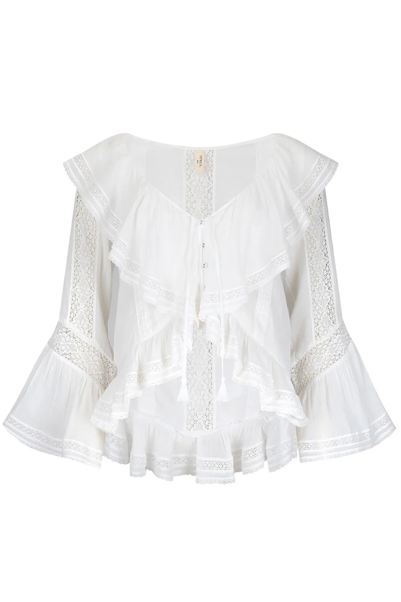 Fleur Lace Frill Blouse - Image 12