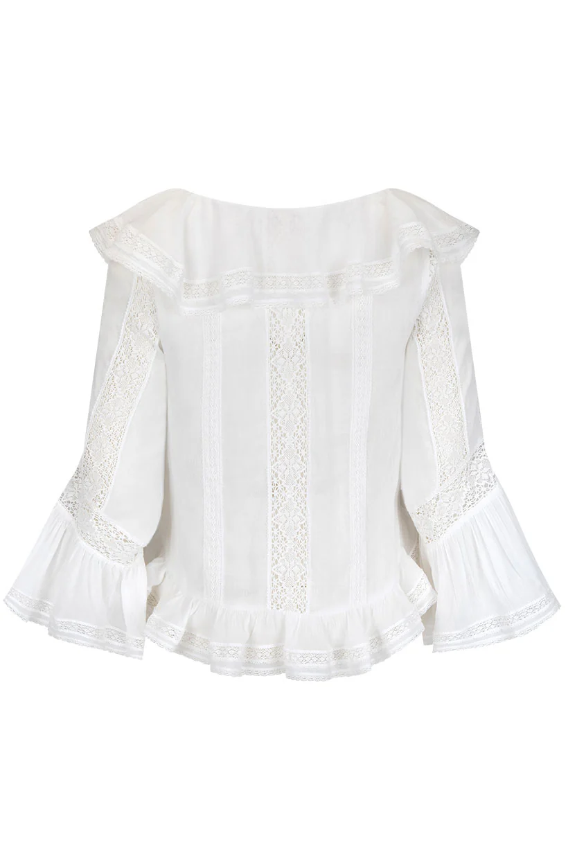 Fleur Lace Frill Blouse - Image 13